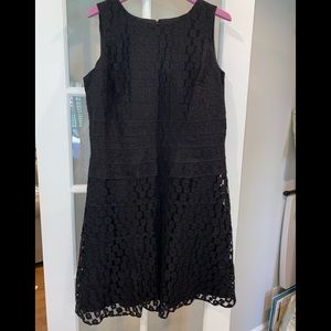 Anne Klein black lace overlay dress